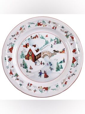 Farberware White Christmas Dinner Plate